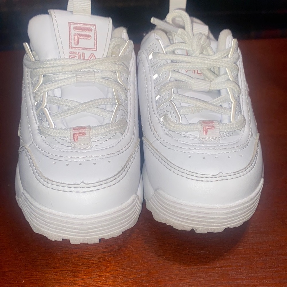 7c Girls Toddler white pink